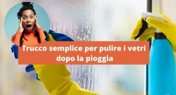 Dopo la pioggia i vetri sono sporchi? Usa questo infallibile trucco