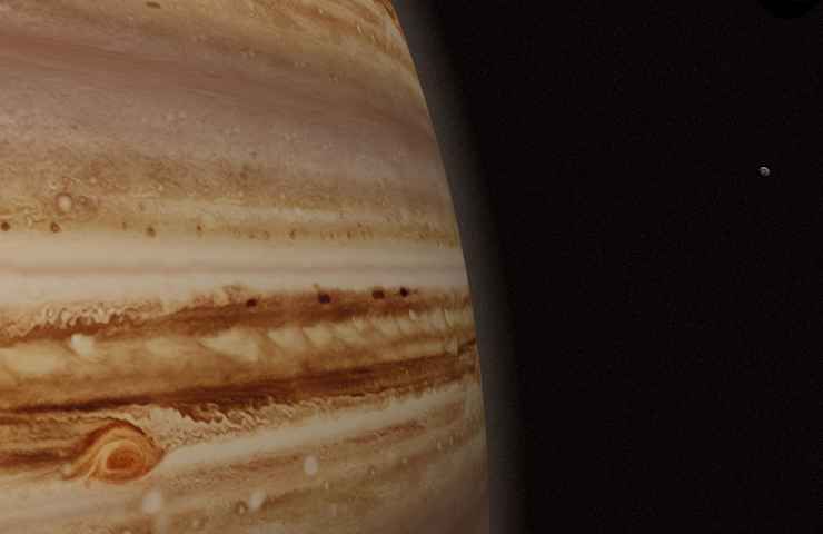 Giove foto bagliore fulmine