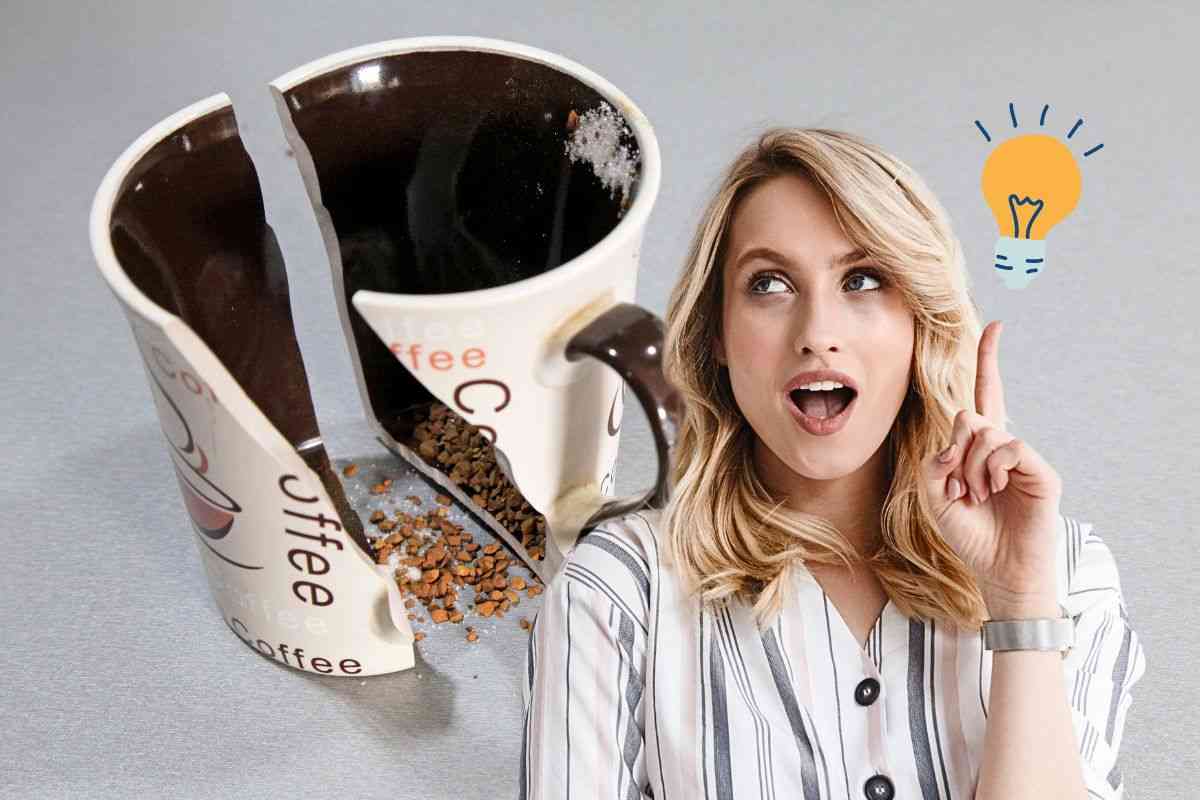 Tazza da caffè spezzata