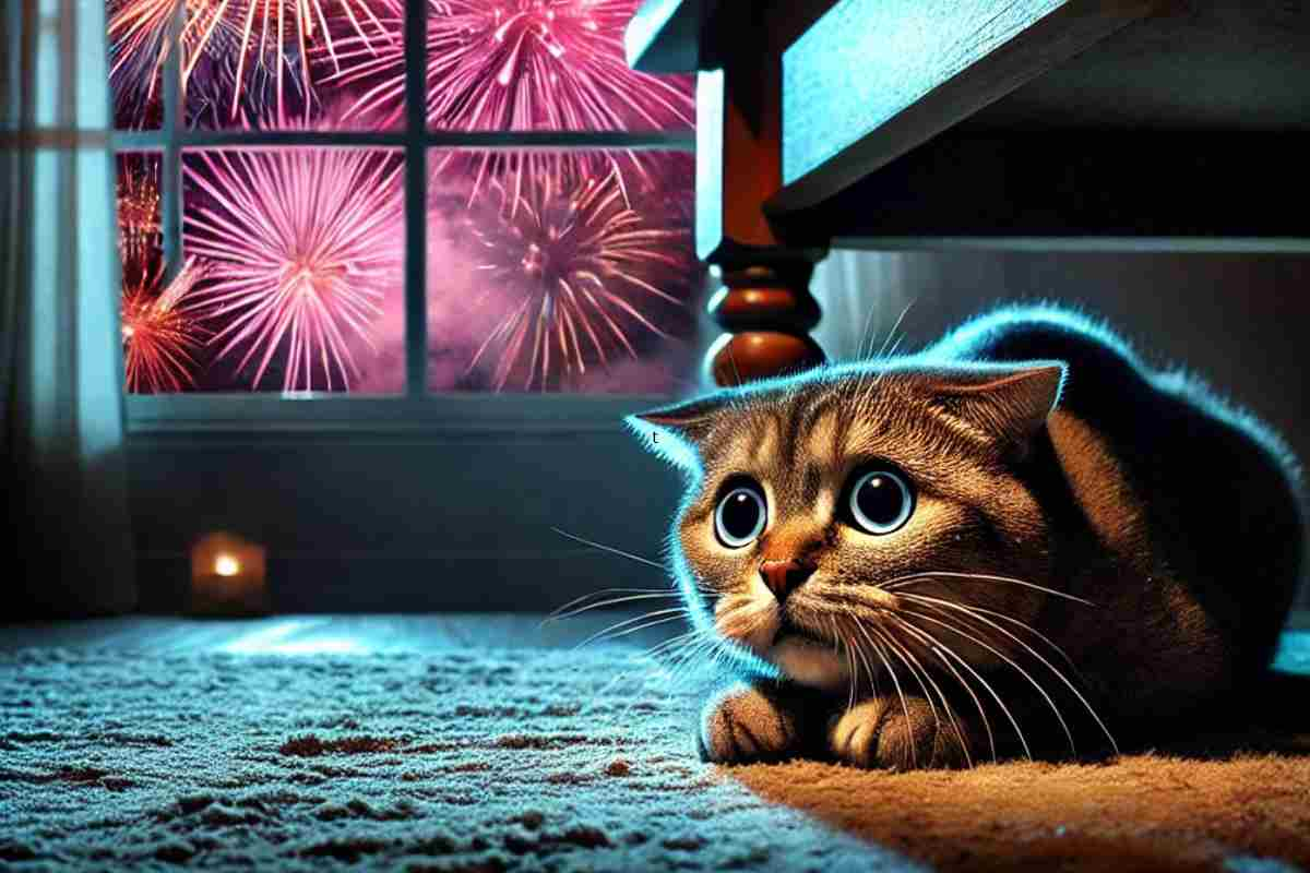 gatto fuochi artificio