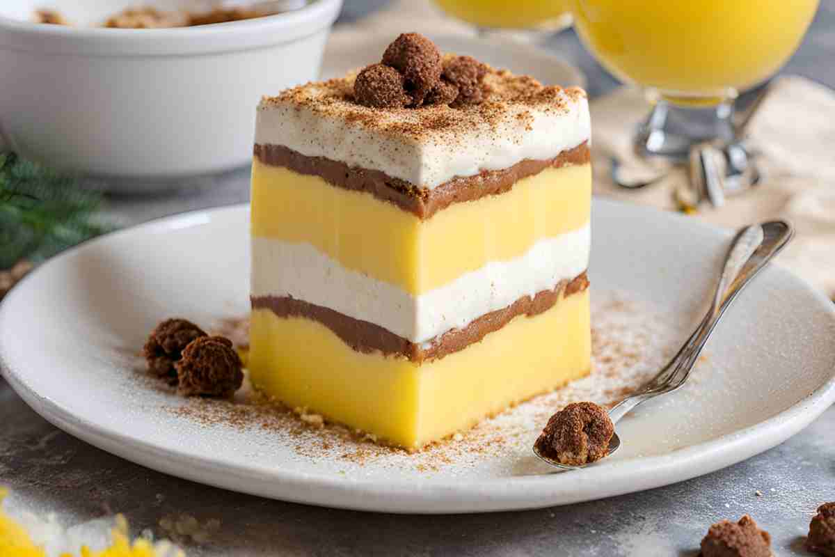 Una porzione di Tiramisù Mimosa